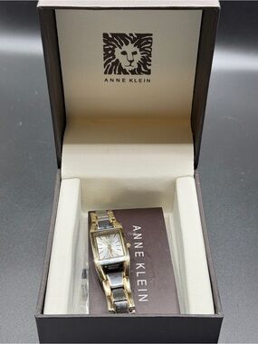 Anne Klein Gold and Silver Two-Tone Bracelet Watch
